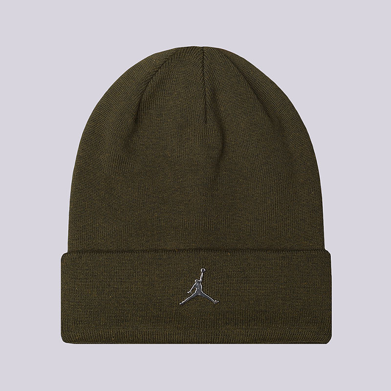  зеленая шапка Jordan Beanie Cuffed AA1297-396 - цена, описание, фото 1